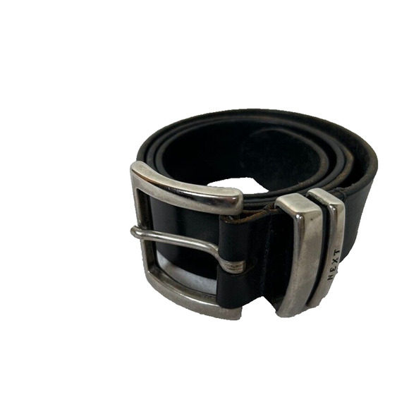 Next 33 in-37 in. black Leather 1 1/2 in mens belt made in England Work Wear - Picture 1 of 10
